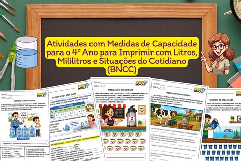 Atividades Medida De Capacidade 4 Ano - Atividades com Medidas de Capacidade para o 4º Ano para Imprimir com ...