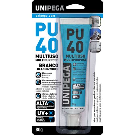 Sellante PU 40 Multiuso Blanco 80g Unipega