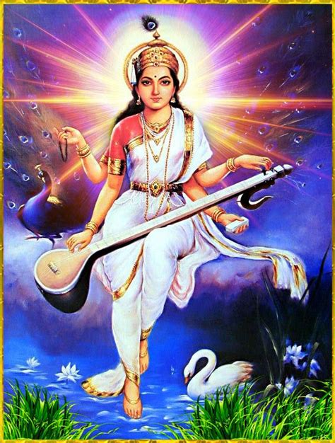 VISHNU ART SARASWATI DEVI ॐ Artist Yogendra Rastogi Shri Dieux