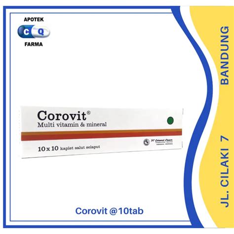 Corovit Tablet Multivitamin Dan Mineral Lazada Indonesia