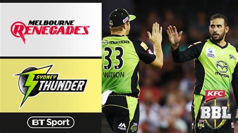 Melbourne Renegades Vs Sydney Thunder Match 46 Big Bash Highlights Youtube