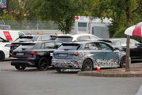 2025 Audi RS3 Sportback Spied Alongside The Current Model Carscoops