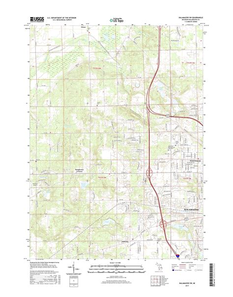 Mytopo Kalamazoo Sw Michigan Usgs Quad Topo Map