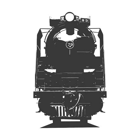Premium Vector Silhouette Locomotive Black Color Only