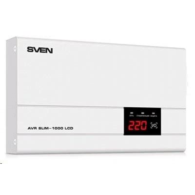 Sven AVR SLIM-1000 LCD купить в KNS. Стабилизатор напряжения Sven AVR ...