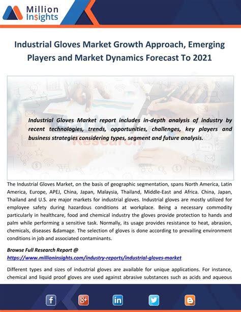 Ppt Industrial Gloves Market Growth Approach Emerging Players And