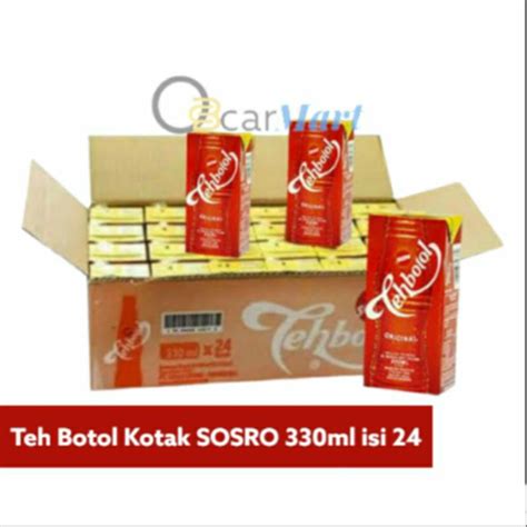 Jual Teh Botol Sosro Kotak BESAR 330ml 1 Dus Isi 24 Rasa Original Murah