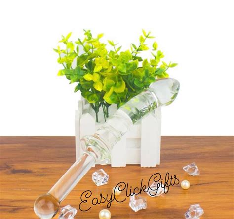 Crystal Glass Dildo With Handle Etsy