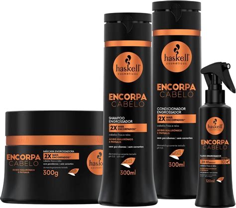 Kit Completo Haskell Encorpa Cabelo Ml Amazon Br