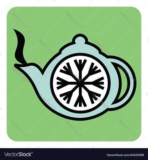 Hot Tea In A Pot On White Background Royalty Free Vector