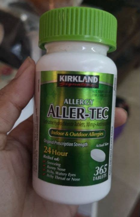 Kirkland Aller Tec Allergy Tabs 30 60 90 Repackd Frm Orig Like Zyrtec