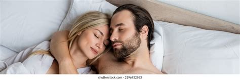 Top View Blonde Woman Brunette Man Stock Photo 2196932963 Shutterstock