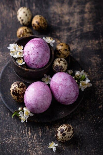 Premium Photo Easter Eggs Painted With Natural Dye