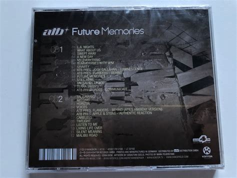 Atb Future Memories Album Cover Kontor Records Cd Audio 2009