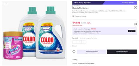 Colon Nenuco Detergente Para La Lavadora Gel Lavados Vanish Oxi