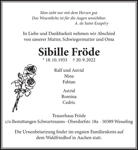 Traueranzeigen Von Sibille Fr De Wirtrauern