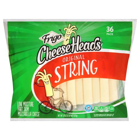 Frigo Cheeseheads Low Moisture Part Skim Mozzarella String Cheese