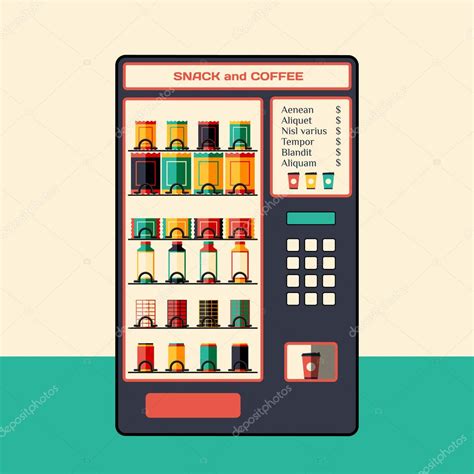 Vending machine for coffee and snacks. Flat vector illustration. Stock Vector Image by ©ZsmArt ...