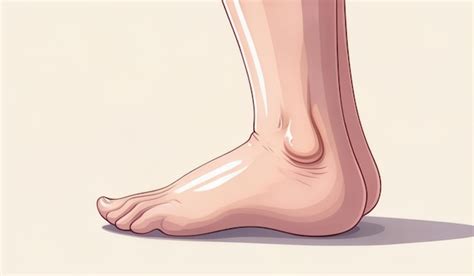 A Cartoon Of A Womans Foot With A White Strip On The Bottom Premium