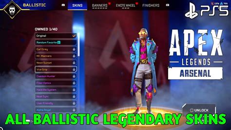 All Ballistic Legendary Skins APEX LEGENDS Ballistic Skins Ballistic