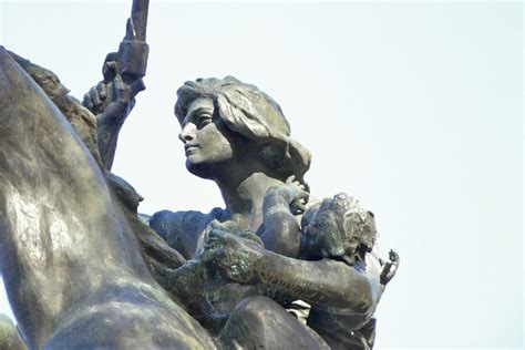 Equestrian statue of Anita Garibaldi in Rome Italy