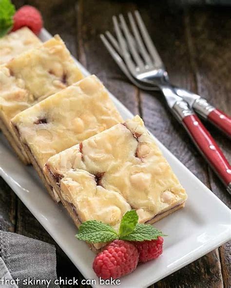 White Chocolate Raspberry Bars That Skinny Chick Can Bake