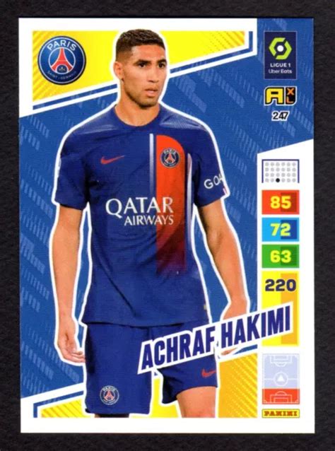 CARTE PANINI ADRENALYN XL 2023 24 Ligue 1 247 Achraf HAKIMI PSG Paris