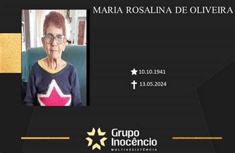 Familiares Informam O Falecimento Maria Rosalina De Oliveira PP News FB