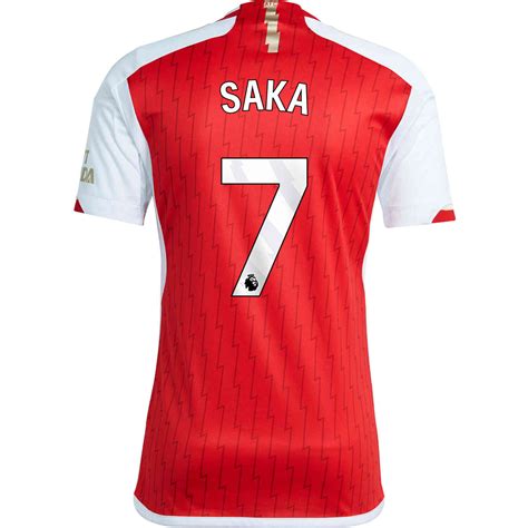 Bukayo Saka Arsenal 23/24 Home Jersey by adidas