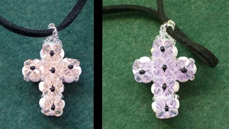 Beading4perfectionists Double Sided Cross Pendant Made With Beading