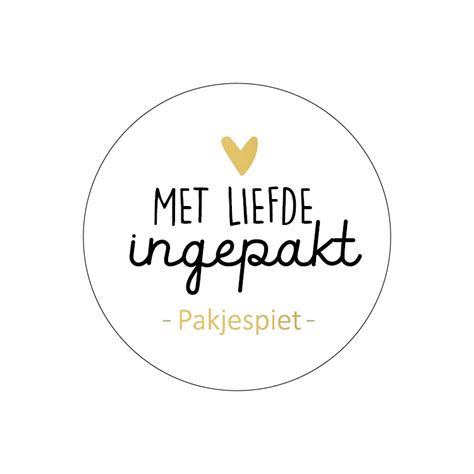 Kassaplan Wensetiket Rond Met Liefde Ingepakt Pakjespiet