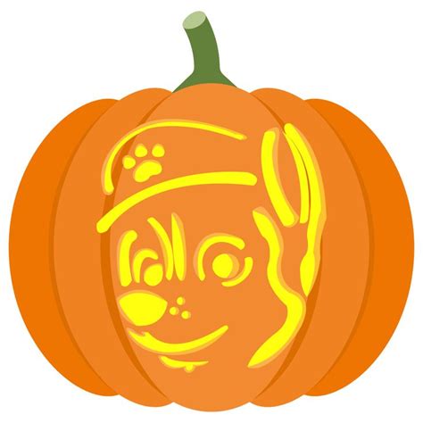 Chase From Paw Patrol Pumpkin Stencil Free Printable Papercraft Templates In 2023 Paw Patrol