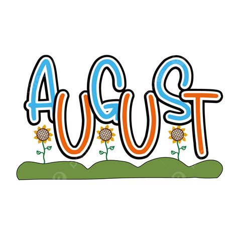 August Font Clipart PNG, Vector, PSD, and Clipart With Transparent ...