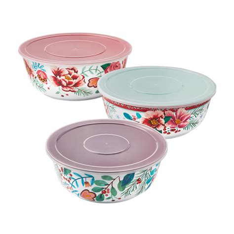 The Pioneer Woman Merry Meadow Piece Melamine Serving Bowl Set With