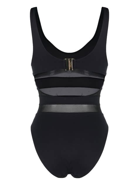 Wolford Sheer Panel Swimsuit Farfetch