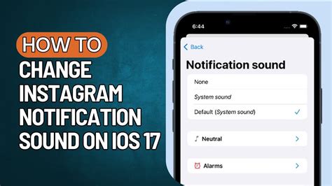 How To Change Instagram Notification Sound On IOS 17 FULL GUIDE YouTube