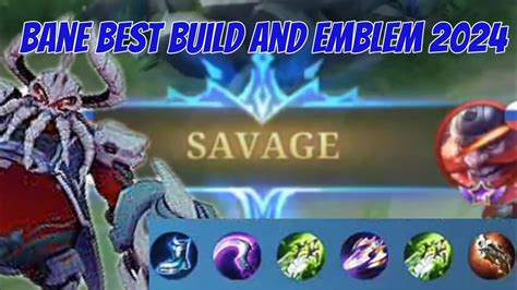 Bane Best Build And Emblem 2024 I Bane Gameplay I Bane Mid Lane YouTube