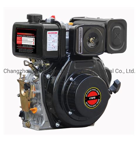 30003600rpm Air Cooled Single Cylinder Diesel Engine 8hp 178fa China