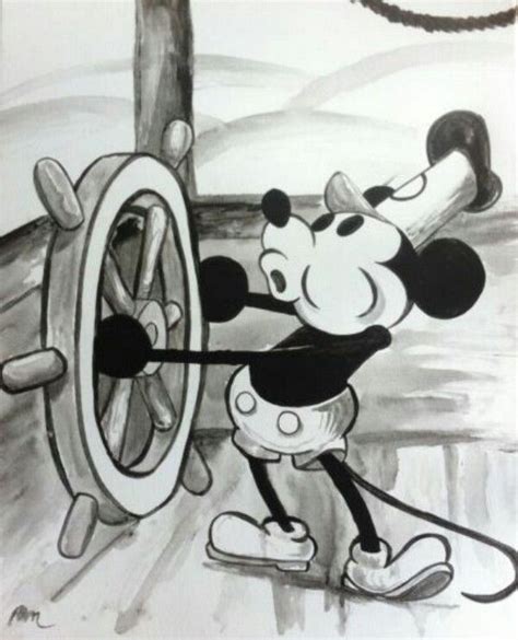 Steamboat Mickey 1928. If I'm not wrong, this was Mickey's 2nd movie. Other Mickey fans? Any ...