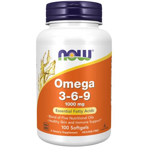 Now Foods Omega 3 6 9 1000mg 100 Softgels