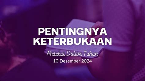 Melekat Dalam Tuhan Desember Pentingnya Keterbukaan Audio