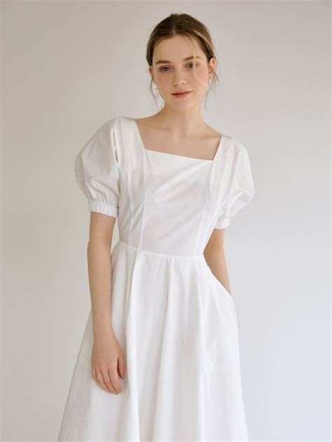 MUSINSA RE L Grove Square Dress Ivory