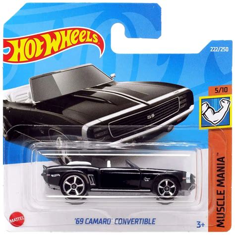 Hot Wheels Hw Muscle Mania 69 Camaro Convertible 164 Diecast Car 510