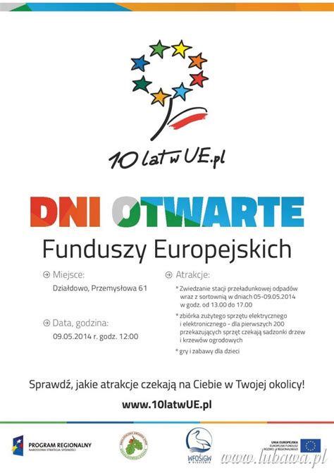 Dni Otwarte Funduszy Europejskich Lubawa Pl Miasto Lubawa