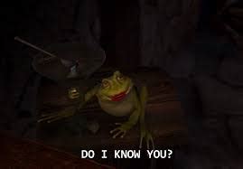 In Shrek 2, King Harold (a.k.a the Frog King) goes to a bar to meet ...