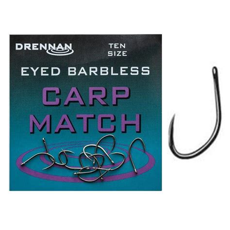 Haczyki Drennan Eyed Barbless Carp Match Roz Sklep W Dkarski