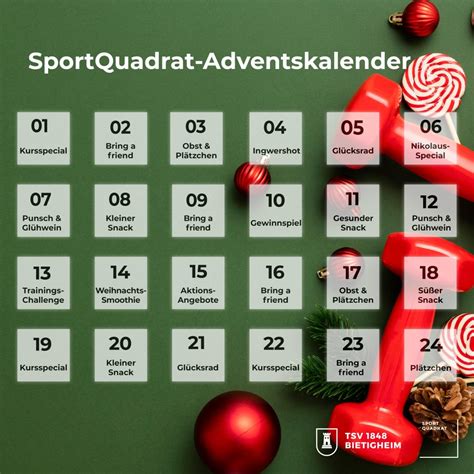 Sportquadrat Adventskalender Sportquadrat