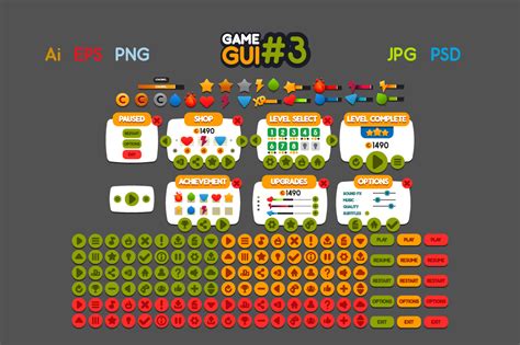 Game Gui 3 Custom Designed Graphics Creative Market