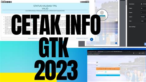 CETAK PRINT INFO GTK 2023 YouTube