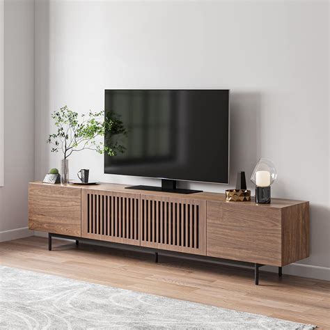 Povison Tv Stand Solid Wood Tv Cabinet For 80 85 Inch Tv